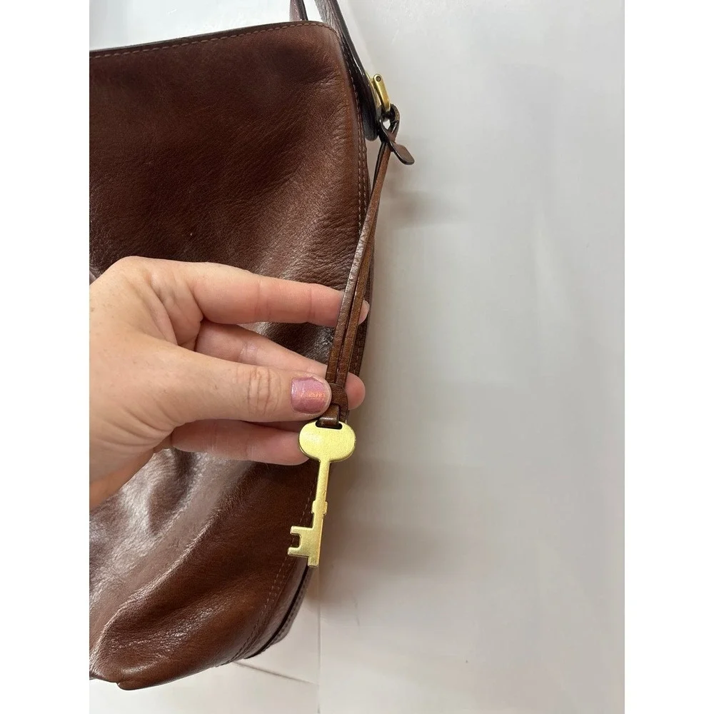 Fossil Maya Hobo Bag, Brown Leather Hobo Purse